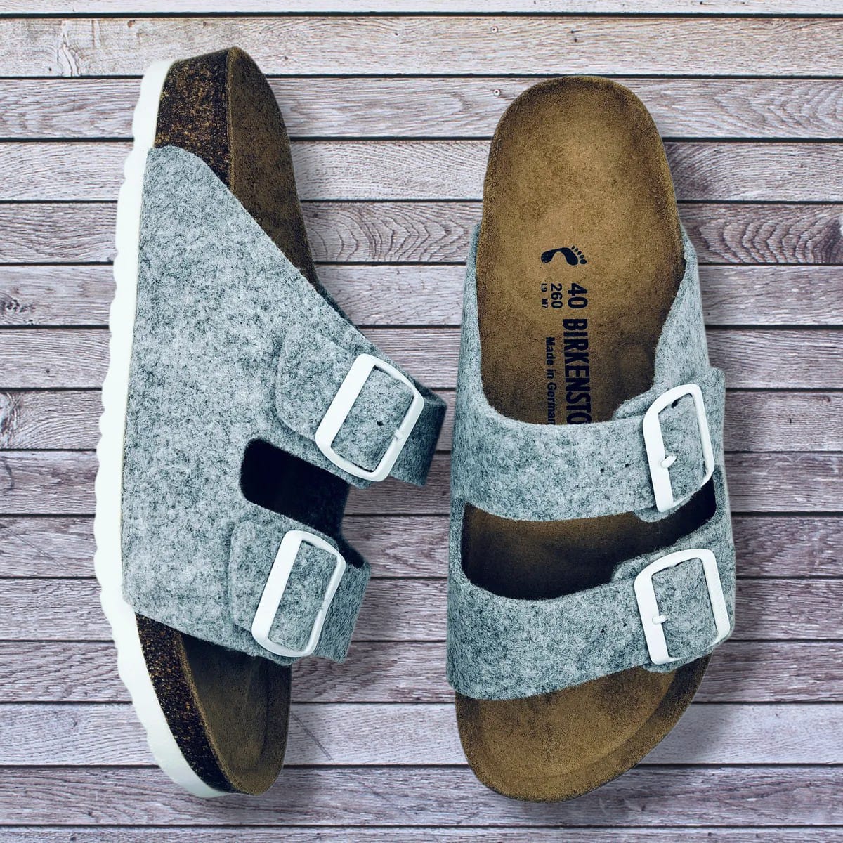 ARIZONA FEUTRE GRIS EVA BLANC