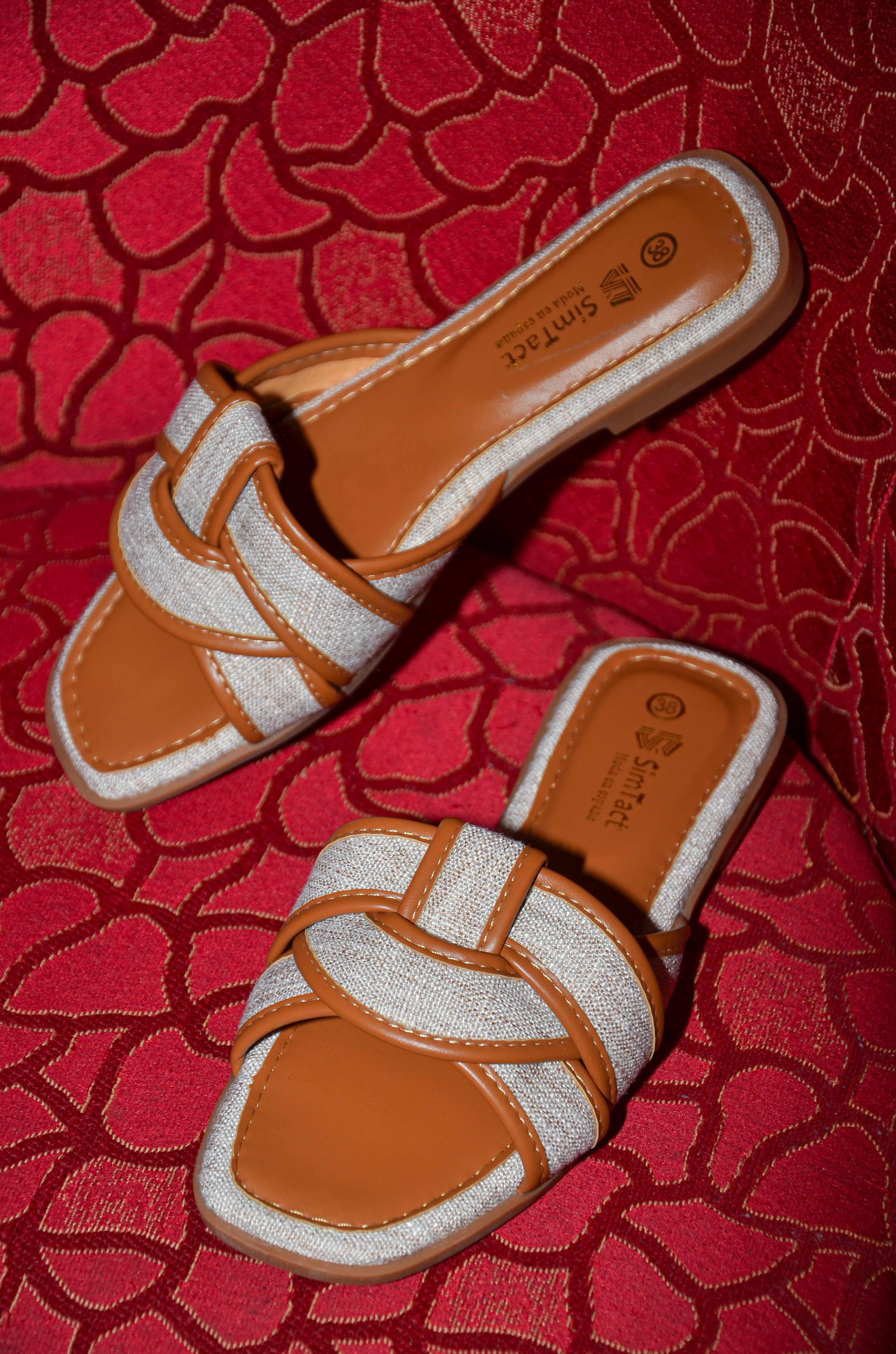 MULE WS-5188 BEIGE/CAMEL