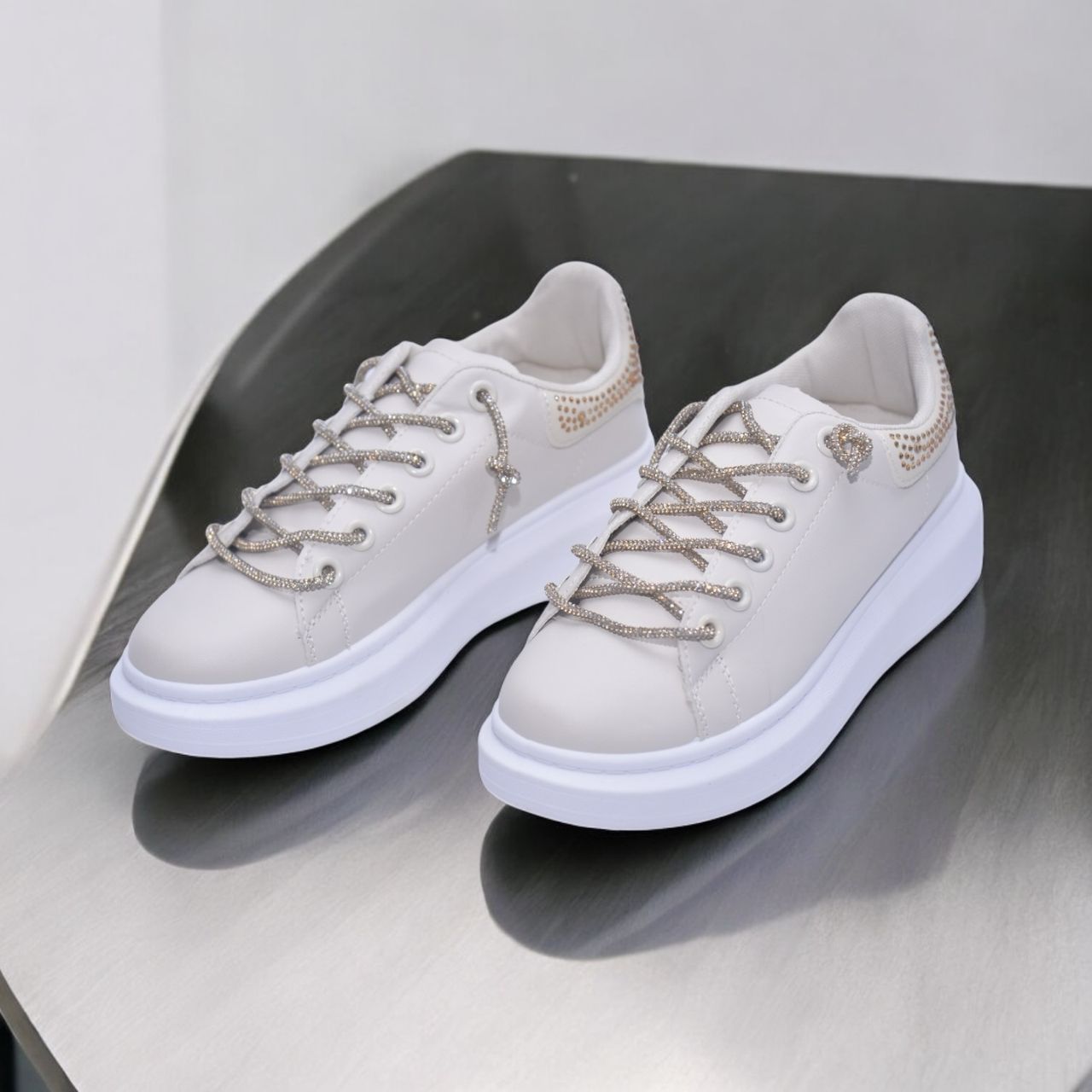 BASKET STRASS BEIGE/OR