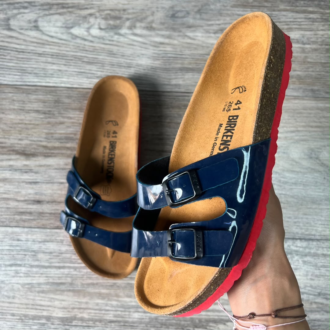 IBIZA BLEU VERNIS EVA ROUGE