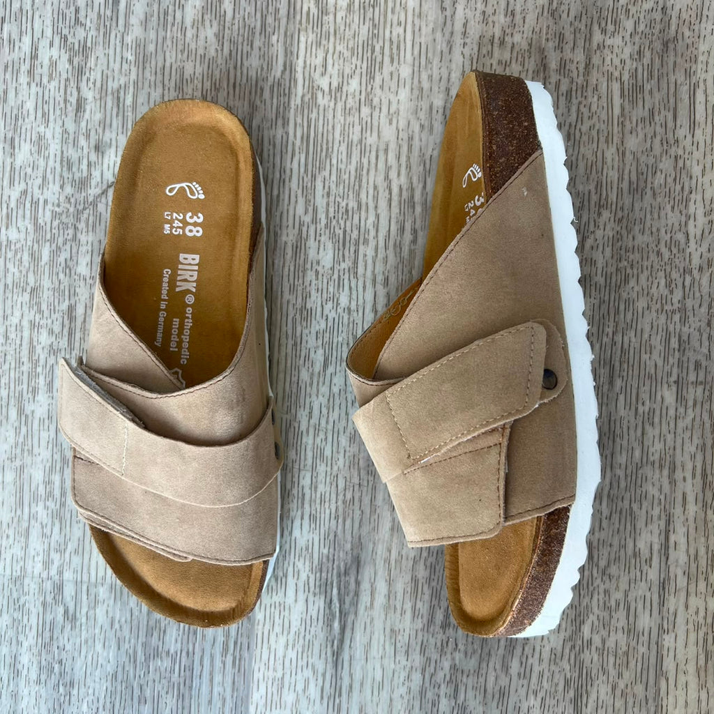 KYOTO NUBUCK BEIGE FEMME EVA BLANC
